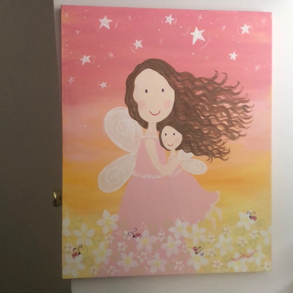 Fairy tale mother and daughter painting
